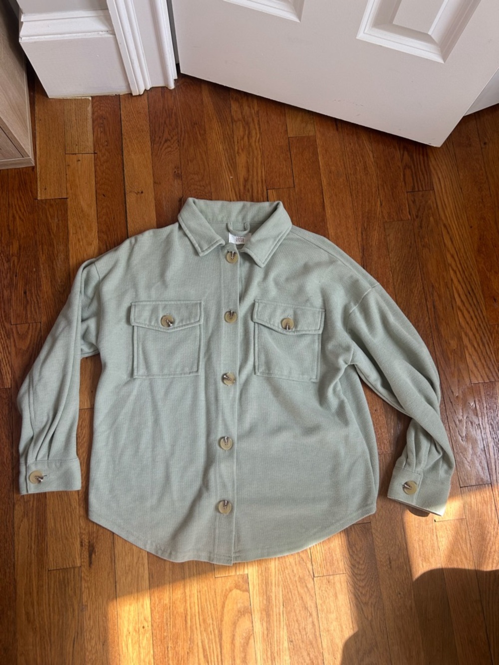 Light Sage Button Shirt. Size XS